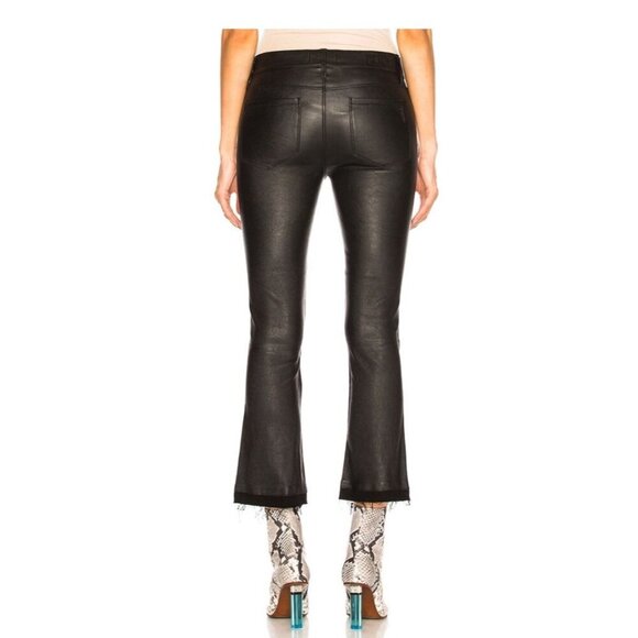 NWT RtA Kiki Flared Leather Cropped Shiny Pants Size 26 - Picture 4 of 15
